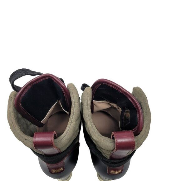 Chloe Tricolor Leather Quilted Suede Wedge Sneaker Hidden Heel‎ Booties Green 34 - Picture 5 of 16